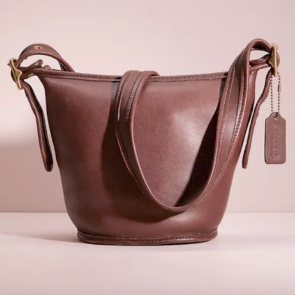 Coach Handbags - [COACH] Shoulder Crossbody Zip-Close Bucket Handbag Purse, Brown Soft Leather